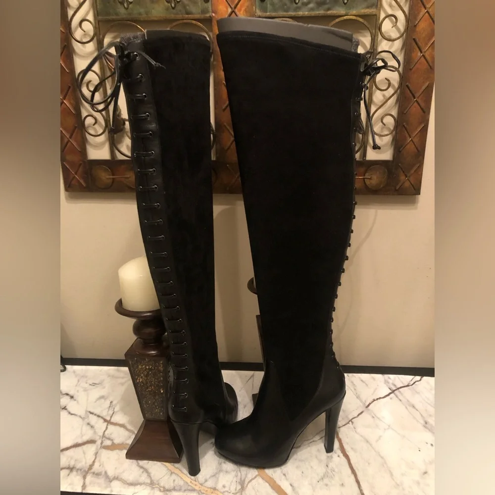 Nine West over the knee black boots; sexy, classy, & very sassy; - Picture 11 of 12